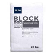 Клей для пінобетонних та газобетонних блоків ALBA "BLOCK" 25 кг